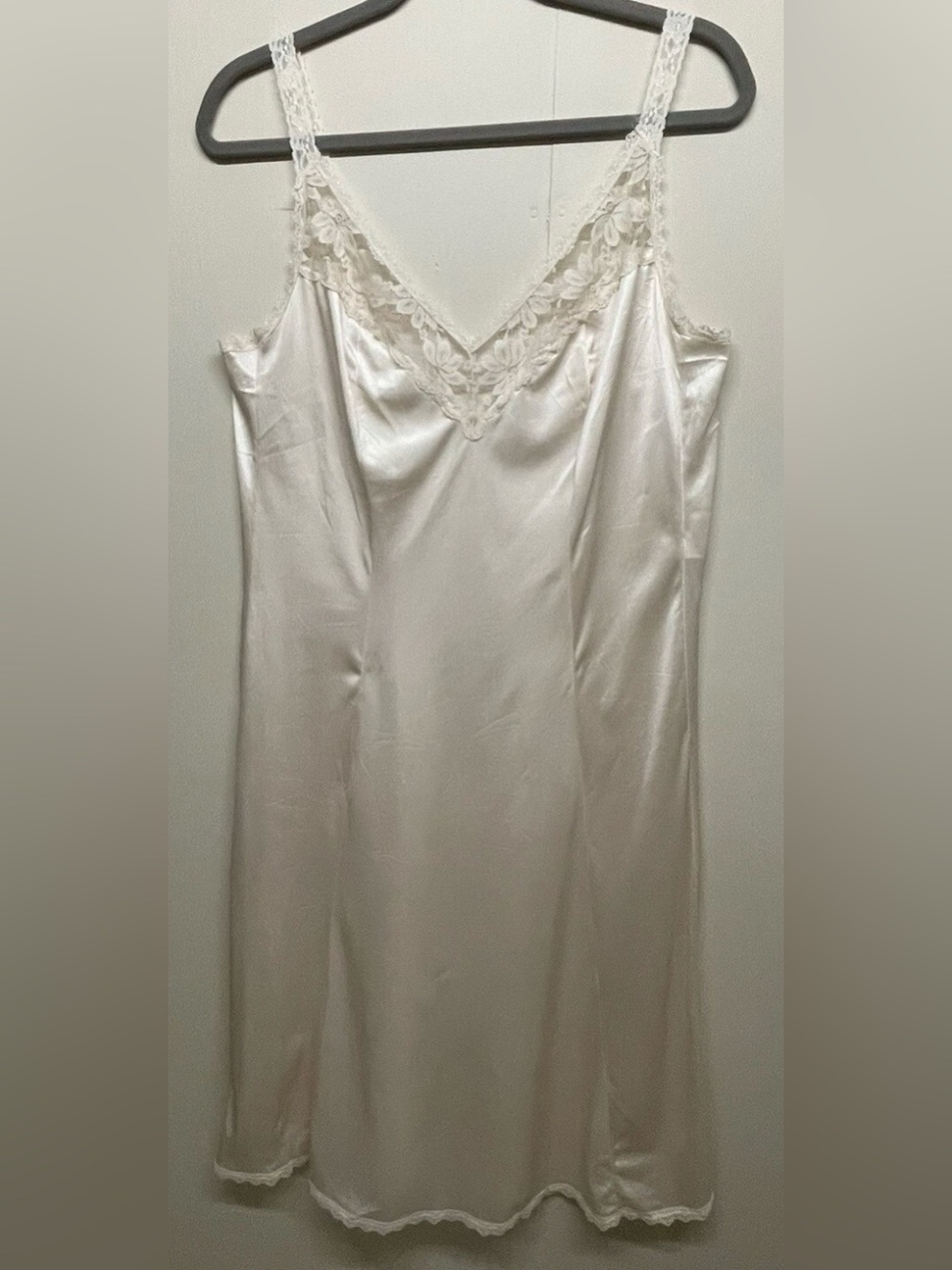 Maidenform Vintage Something Special Cream 36 Lace Full Slip Union Made USA